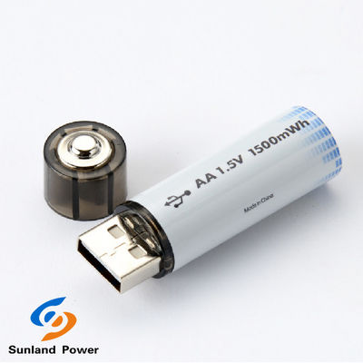 بطارية ليثيوم أيون 1.5 فولت AA قابلة لإعادة الشحن مع رابط USB من النوع C