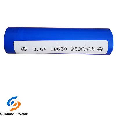 إعادة شحن بطارية ليثيوم أيون الأسطوانية ICR18650 3.6 فولت 2500 مللي أمبير مع طرف USB