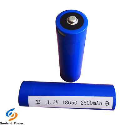 إعادة شحن بطارية ليثيوم أيون الأسطوانية ICR18650 3.6 فولت 2500 مللي أمبير مع طرف USB