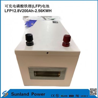 بطارية 12V 200AH LiFePO4 مع UN38.3 MSDS UL1642 شهادة الحمل المستمر 100A شاشة LCD
