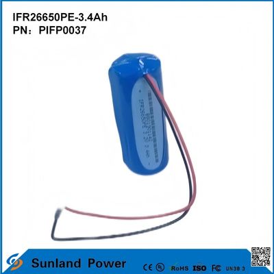 IFR26650PE-3.4Ah 3.2V بطارية LiFePO4 للضوء الشمسي