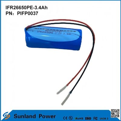 IFR26650PE-3.4Ah 3.2V بطارية LiFePO4 للضوء الشمسي