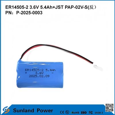3.6V 5.4AH ER14505-2 بطارية أساسية.فولتاج تشغيل مرتفع ومستقر