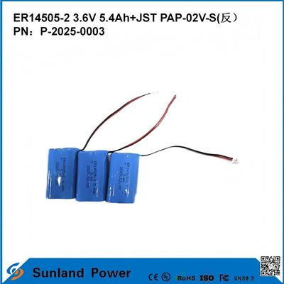 3.6V 5.4AH ER14505-2 بطارية أساسية.فولتاج تشغيل مرتفع ومستقر