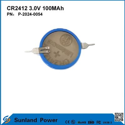 CR2412 3.0V 100MAH بطارية Li-MnO2 حياة طويلة قوية