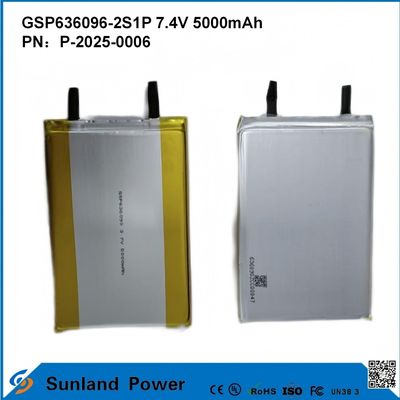 بطارية ليثيوم أيون قابلة لإعادة الشحن GSP636096-2S1P 7.4V و 5000mAh لمصارف الطاقة الأجهزة الإلكترونية الخارجية مصباح يدوي الإضاءة المعدات الإلكترونية الصغيرة