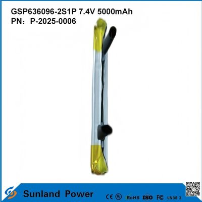 بطارية ليثيوم أيون قابلة لإعادة الشحن GSP636096-2S1P 7.4V و 5000mAh لمصارف الطاقة الأجهزة الإلكترونية الخارجية مصباح يدوي الإضاءة المعدات الإلكترونية الصغيرة