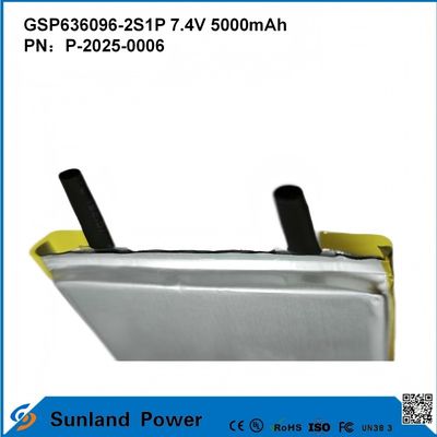 بطارية ليثيوم أيون قابلة لإعادة الشحن GSP636096-2S1P 7.4V و 5000mAh لمصارف الطاقة الأجهزة الإلكترونية الخارجية مصباح يدوي الإضاءة المعدات الإلكترونية الصغيرة