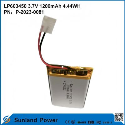 GP603450 خلية للكهرباء الاستهلاكية والتطبيقات الطبية 1200mAh 3.7V UL & UN38.3 معتمدة في المخزون وقابلة للتخصيص