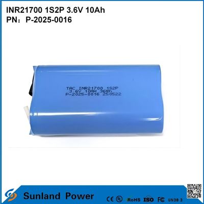 INR21700 1S2P 3.6V 10Ah التفريغ عالي السرعة ، مناسبة لأجهزة الطلب الكبير!