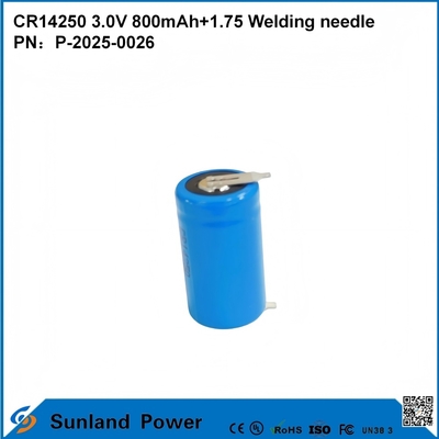 CR14250 3.0 فولت 800 مللي أمبير + 1.75 إبرة لحام يمكن استخدامها لعدادات المياه الذكية وعدادات الكهرباء وعدادات الغاز ونسخ الذاكرة الاحتياطية وذاكرة CMOS و RTC والساعات في الوقت الفعلي وأجهزة استشعار الإنذار اللاسلكية