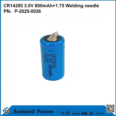 CR14250 3.0 فولت 800 مللي أمبير + 1.75 إبرة لحام يمكن استخدامها لعدادات المياه الذكية وعدادات الكهرباء وعدادات الغاز ونسخ الذاكرة الاحتياطية وذاكرة CMOS و RTC والساعات في الوقت الفعلي وأجهزة استشعار الإنذار اللاسلكية