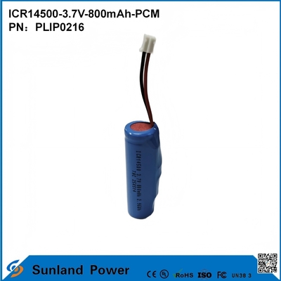 بطارية ICR14500-3.7V-800mAh-PCM تطبق على أضواء LED المنتجات الرقمية أجهزة المنزل الذكي الفئران اللاسلكية فرشاة الأسنان الكهربائية حلاقة