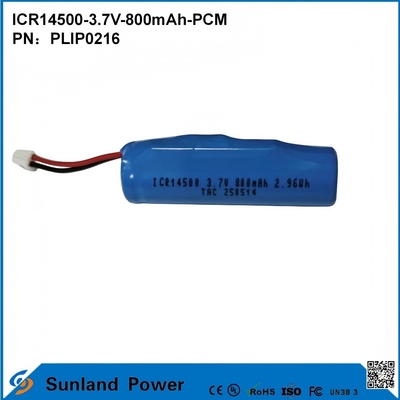 بطارية ICR14500-3.7V-800mAh-PCM تطبق على أضواء LED المنتجات الرقمية أجهزة المنزل الذكي الفئران اللاسلكية فرشاة الأسنان الكهربائية حلاقة