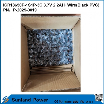 بطارية ICR18650P-1S1P-3C 3.7 فولت 2.2 أمبير ساعة + سلك