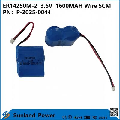 ER14250M-23.6V1600MAH بطارية سلكية 5CM تستخدم في أجهزة الأتمتة العدادات الذكية، والأجهزة الطبية، ومعدات الاتصالات اللاسلكية، وأنظمة إنذار القرصنة، والإلكترونيات السيارات،الإنترنت