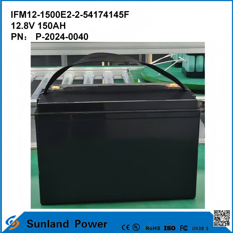 بطارية 12 فولت LiFePO4 العمر الدائم 3-5 سنوات مع مواد ABS البلاستيكية والجهد الاسمي 12.8V
