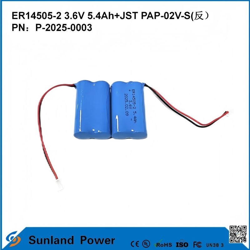 3.6V 5.4AH ER14505-2 بطارية أساسية.فولتاج تشغيل مرتفع ومستقر