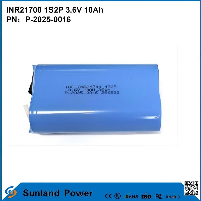 INR21700 1S2P 3.6V 10Ah التفريغ عالي السرعة ، مناسبة لأجهزة الطلب الكبير!