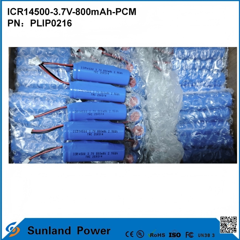 بطارية ICR14500-3.7V-800mAh-PCM تطبق على أضواء LED المنتجات الرقمية أجهزة المنزل الذكي الفئران اللاسلكية فرشاة الأسنان الكهربائية حلاقة