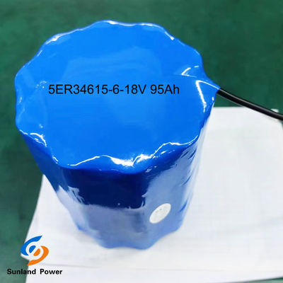بطارية LiSOCl2 بطارية أساسية ER34615 5S6P 18V 95Ah مع نطاق درجة الحرارة المحيطة -55 °C إلى 85 °C