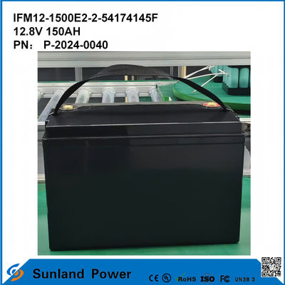 بطارية 12 فولت LiFePO4 العمر الدائم 3-5 سنوات مع مواد ABS البلاستيكية والجهد الاسمي 12.8V