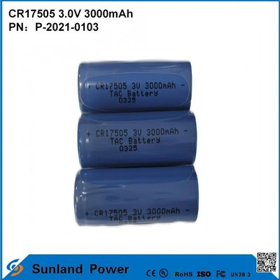 CR17505 3.0V 3000mAh للأدوات الذكية المعدات الطبية النقل والخدمات اللوجستية الأثاث الذكي سعة عالية مستقر أداء التفريغ الجهد الخروج حياة خدمة طويلة