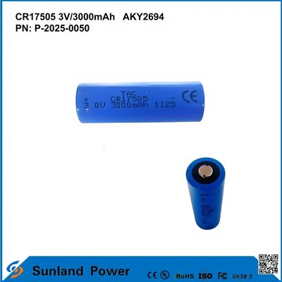 بطارية CR17505 3V 3000mAh مطبقة في أنظمة التحكم والأمن الصناعية للعدادات الذكية