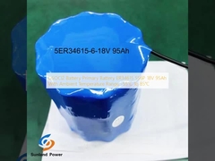 بطارية LiSOCl2 بطارية أساسية ER34615 5S6P 18V 95Ah مع نطاق درجة الحرارة المحيطة -55 °C إلى 85 °C