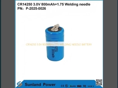 CR14250 3.0V 800MAH + 1.75 بطارية إبرة لحام